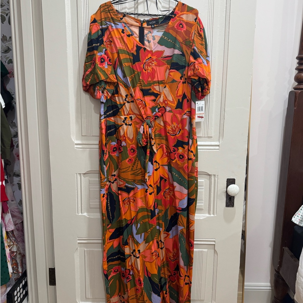 Floral Orange Dress